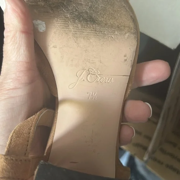 J. Crew Maisie Suede Block Heel Ankle Strap Pump - Picture 10 of 10